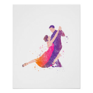 Dancers Tango Ballroom Flamenco Dancing Poster