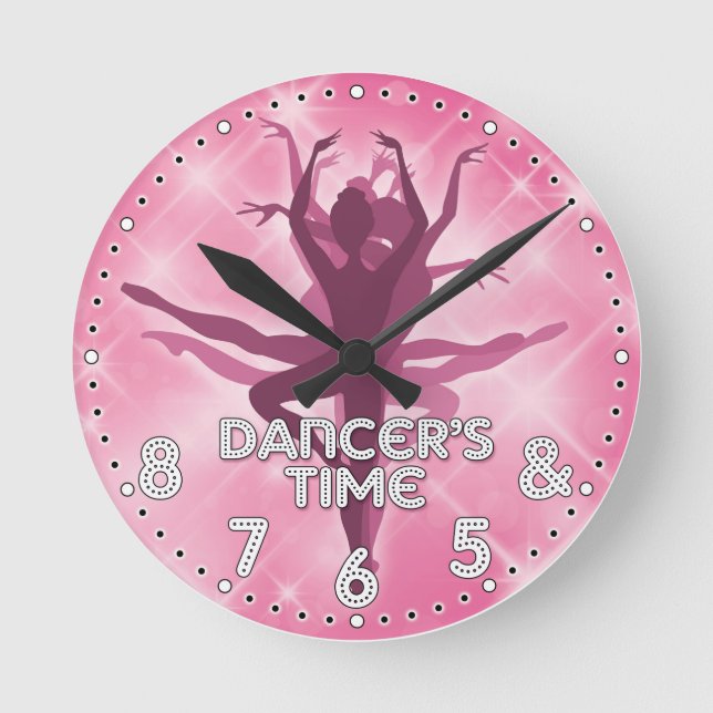 Dancer's Time Personalised Wall Clock (Front)