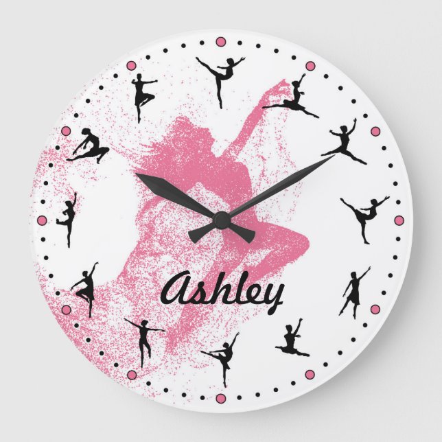 Dancer's Time Personalizable Wall Clock (Front)