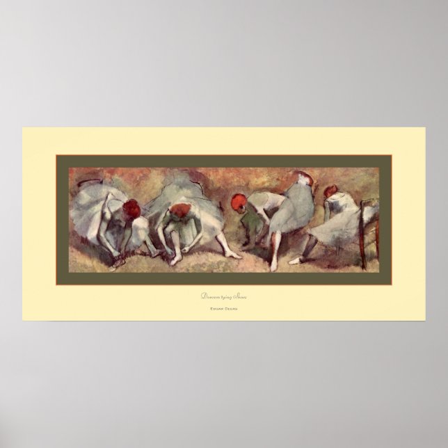 Dancers Tying Shoes~ Edgar Degas Poster (Front)