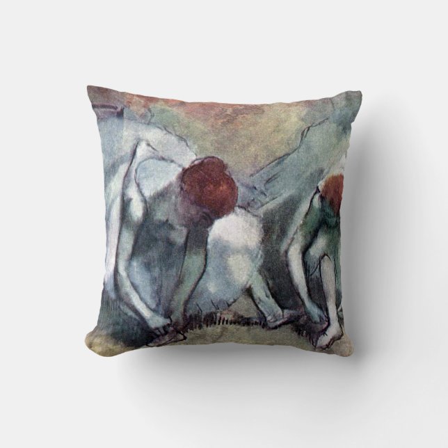 Dancers Tying Their Shoes, Edgar Degas Cushion (Front)