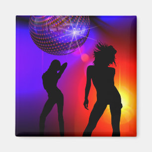 Dancers Under Disco Ball Magnet Dance Gift