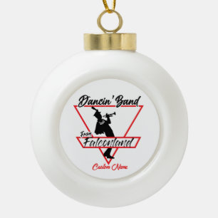 Dancin' Band From Falcon Land Custom Name Ceramic Ball Christmas Ornament