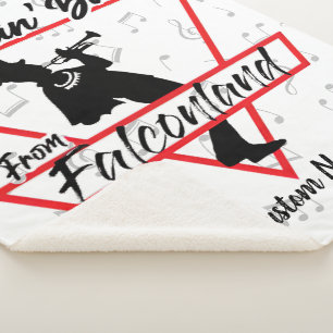 Dancin' Band From Falconland Personalised  Sherpa Blanket