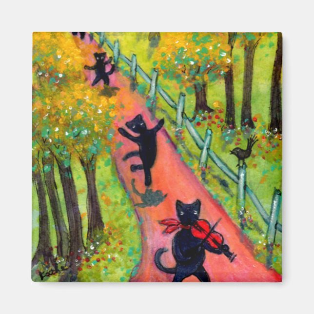Dancin' Cats Magnet (Front)