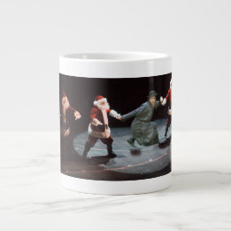 Dancin' Santas & Chassid Large Coffee Mug