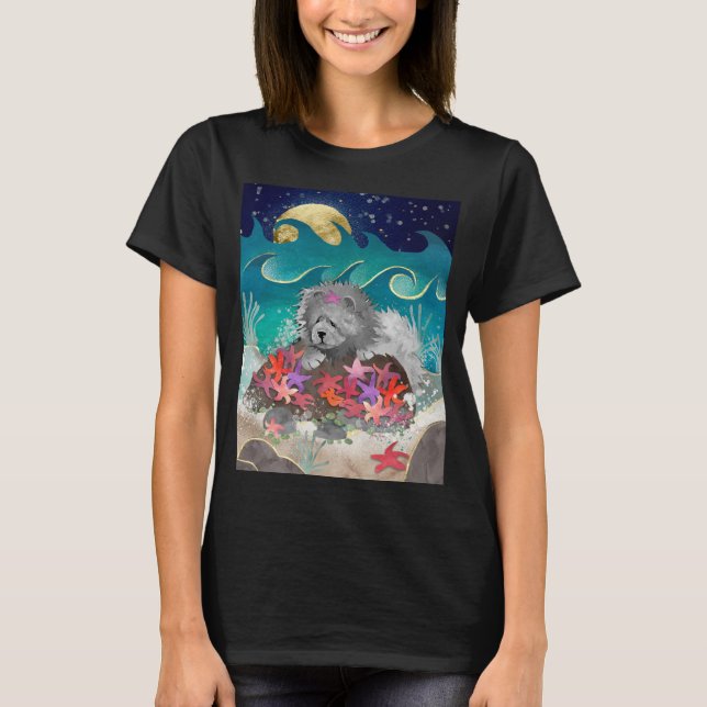 DANCIN WITH THE STARZ blue chow- choose style  T-Shirt (Front)