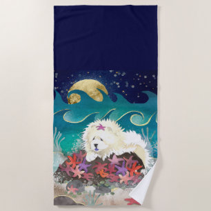 DANCIN WITH THE STARZ cream chow beach towel