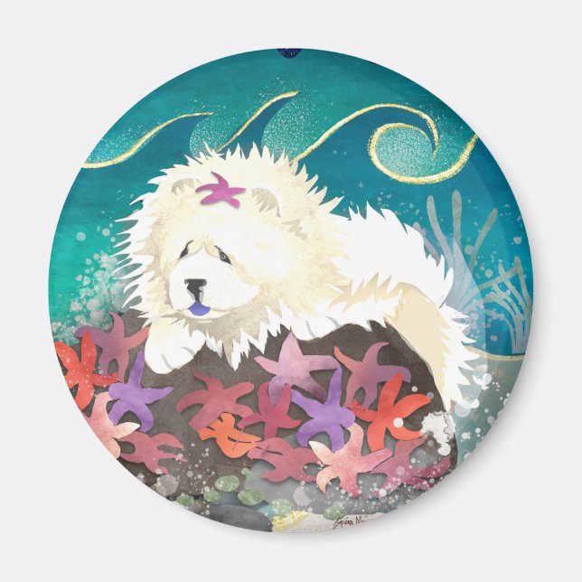 DANCIN WITH THE STARZ - Cream Chow  Magnet (Front)