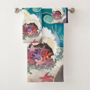 DANCIN WITH THE STARZ  cream chow towel set