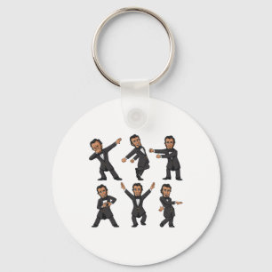 Dancing Abraham Lincoln 4th Of July Boys Girls Kid Key Ring