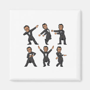 Dancing Abraham Lincoln 4th Of July Boys Girls Kid Magnet