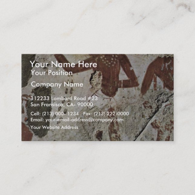 Dancing Africans By Maler Der Grabkammer Des Horem Business Card (Front)