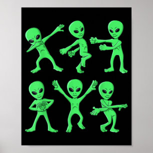 Dancing Aliens Dance Challenge Halloween Poster