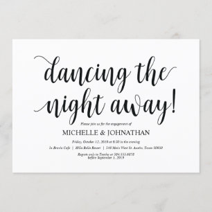 Dancing all night, Engagement Party invites