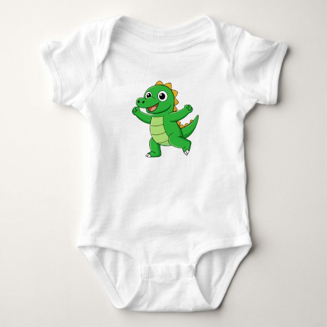 Dancing Alligator  Baby Bodysuit (Front)