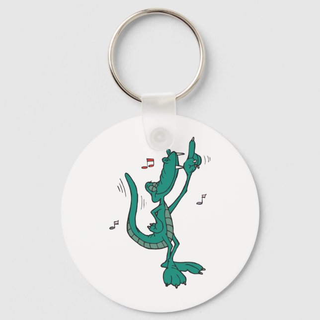Dancing Alligator Key Ring (Front)