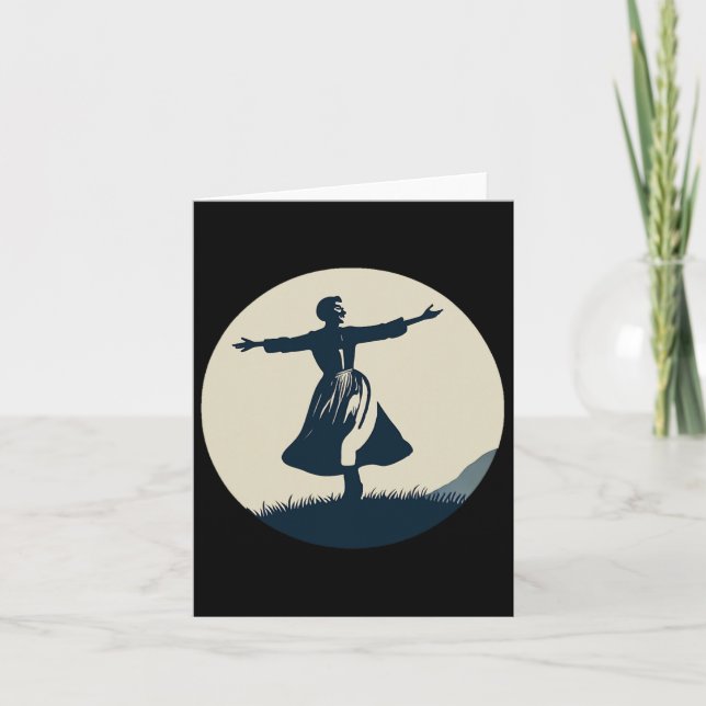 Dancing Alpine Maria Sound Of Music Family Musical Card (Front)