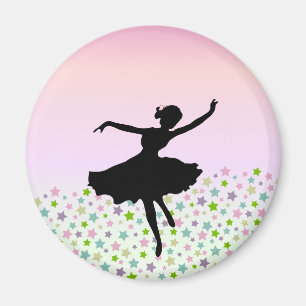 Dancing amongst the stars - pink sunset magnet