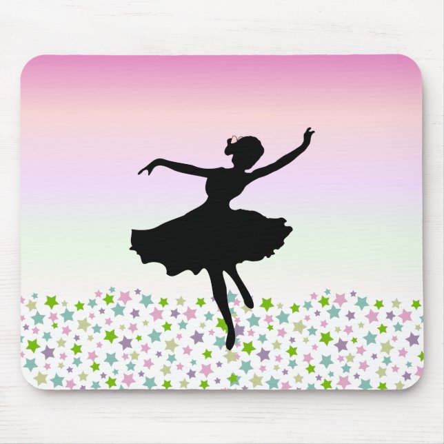 Dancing amongst the stars - pink sunset mouse mat (Front)