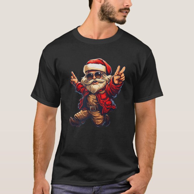 Dancing and Dabbing Santa Christmas Women Men Kids T-Shirt (Front)
