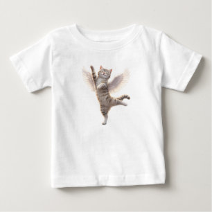 Dancing Angel Cat with Wings Baby T-Shirt