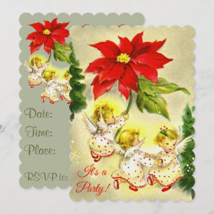 Dancing Angels Christmas Party Invitation