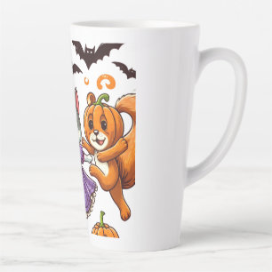 Dancing Animals in Halloween Costumes Latte Mug