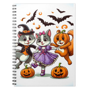 Dancing Animals in Halloween Costumes Notebook