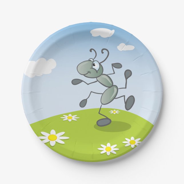 Dancing Ant Paper Plate (Front)