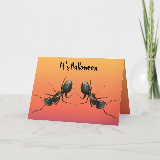 Dancing Ants Halloween Card (Front)