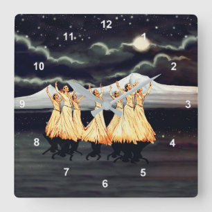 Dancing Ararat Square Wall Clock