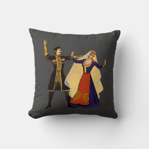 Dancing Armenian Throw Pillow