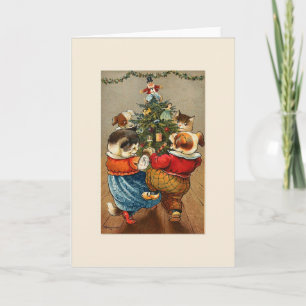Dancing around the Christmas Tree Holiday Card