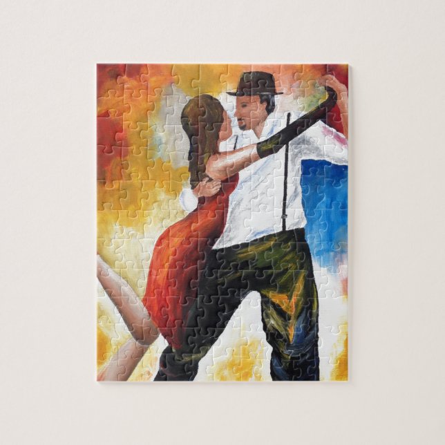 Dancing at Dawn Tango Lovers Colourful Dream! Jigsaw Puzzle (Vertical)