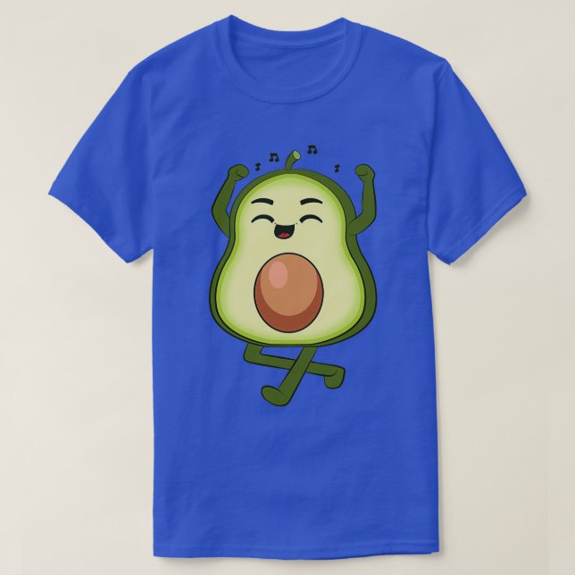 dancing avocado funny guacamole dance design T-Shirt (Design Front)