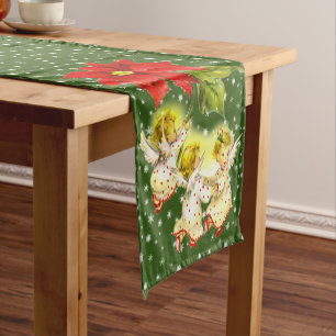 Dancing Baby Angels Christmas Table Runner