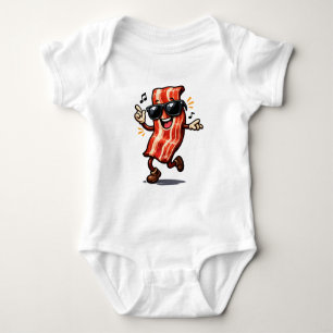 Dancing Bacon Baby Bodysuit