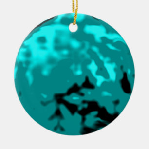 Dancing Ball Cyan Silver Trans MUSEUM Zazzle Gifts Ceramic Tree Decoration