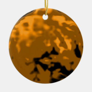 Dancing Ball Gold Orange Trans MUSEUM Zazzle Gifts Ceramic Tree Decoration