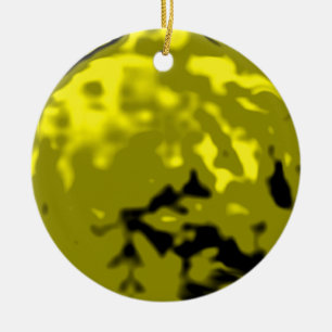 Dancing Ball Gold Yellow Trans MUSEUM Zazzle Gifts Ceramic Tree Decoration