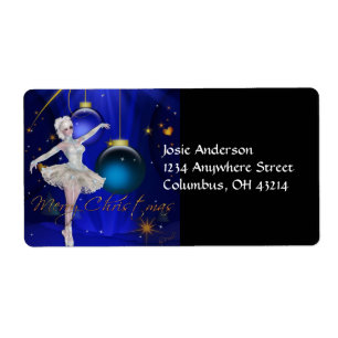 Dancing Ballerina 2 Christmas Address Labels