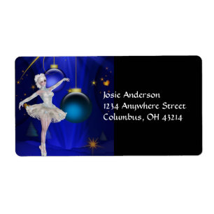 Dancing Ballerina 2b Christmas Address Labels