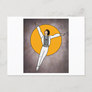 Dancing Ballerina Ballet Figures Postcard