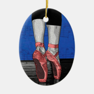 Dancing Ballerina Ballet Shoes Ceramic Tree Decoration