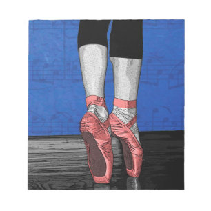 Dancing Ballerina Ballet Shoes Notepad