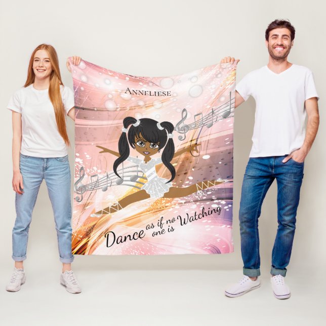 Dancing Ballerina Girl - Dance Fleece Blanket (In Situ)
