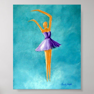 Dancing Ballerina, Purple Poster