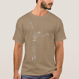 Dancing Ballerina Skeleton Halloween T-Shirt