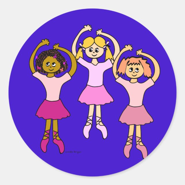Dancing Ballerina Stickers (Front)